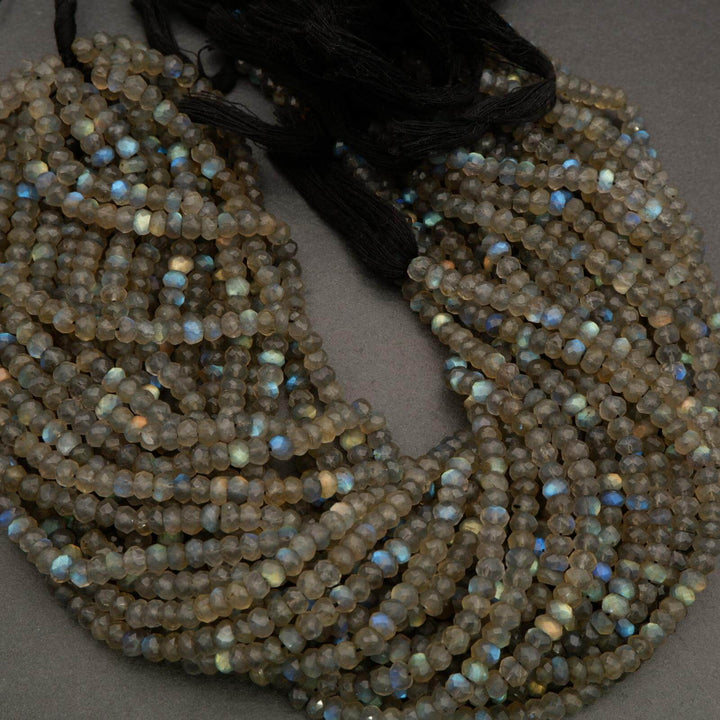 Labradorite A · Faceted · Rondelle · 5mm, 6mm, Tejas Beads, Beads
