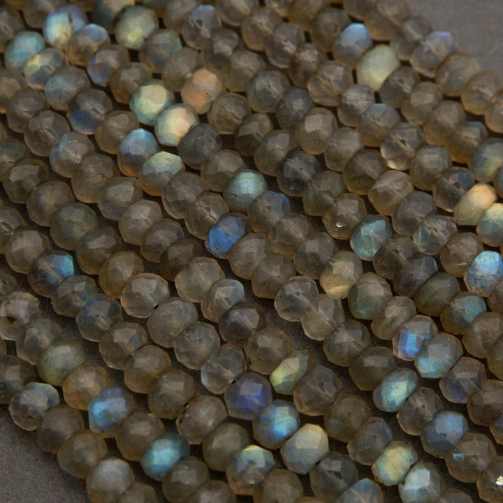 Labradorite A · Faceted · Rondelle · 5mm, 6mm, Tejas Beads, Beads