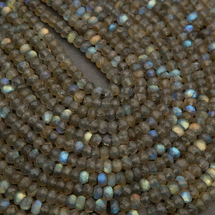 Labradorite A · Faceted · Rondelle · 5mm, 6mm, Tejas Beads, Beads
