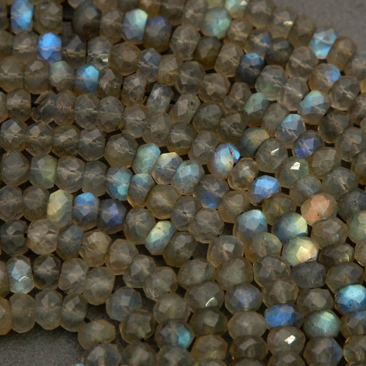 Labradorite A · Faceted · Rondelle · 5mm, 6mm, Tejas Beads, Beads
