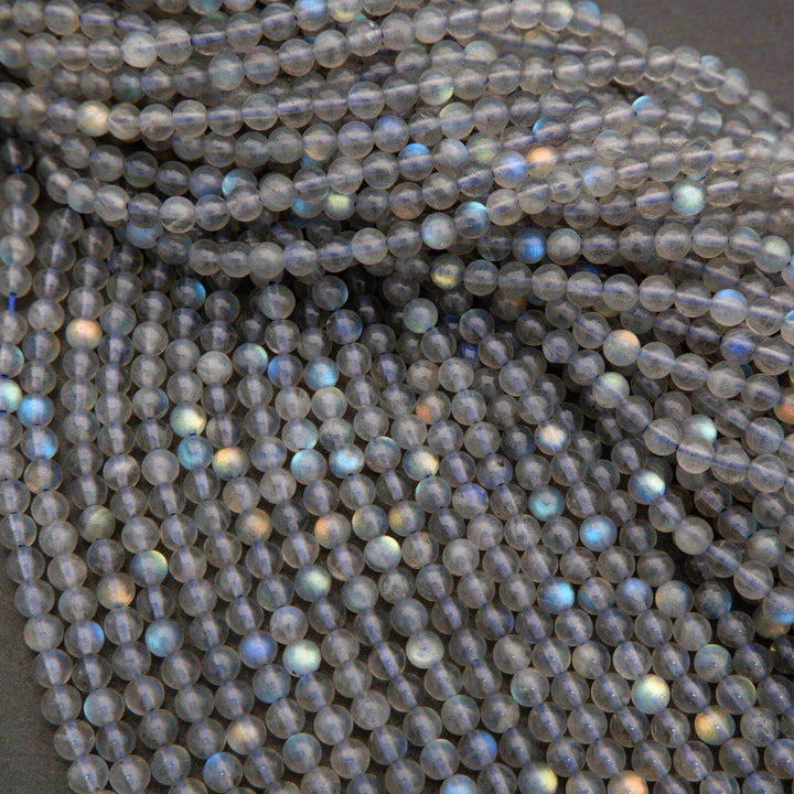 Labradorite A · Smooth · Round · 4mm, Tejas Beads, Beads