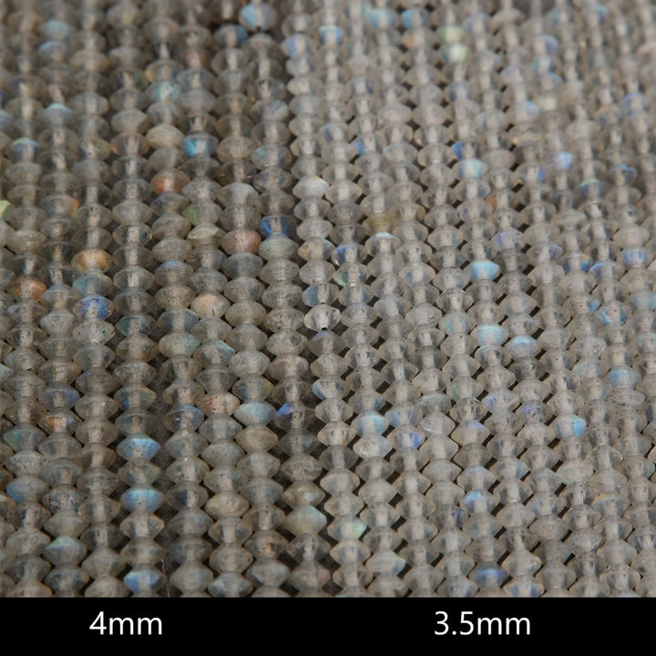 Labradorite · Microfaceted · Saucer · 3.5mm, 4mm, Tejas Beads, Beads