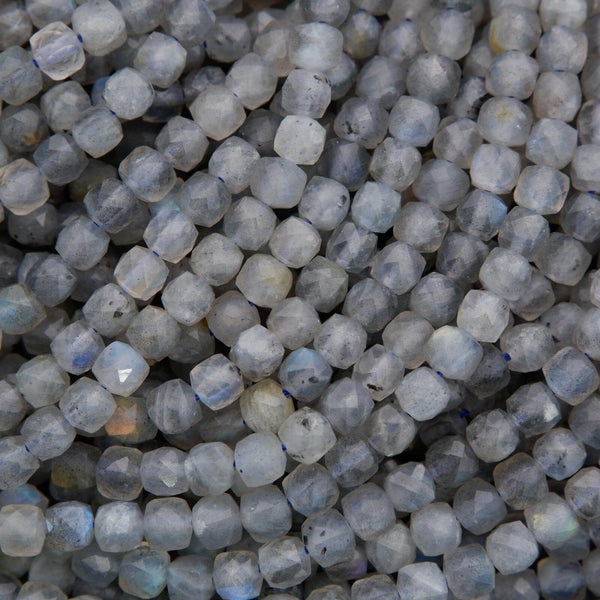 Close-up of gray beads with a textured surface