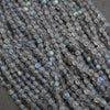 Close-up of transparent blue beads on a dark background