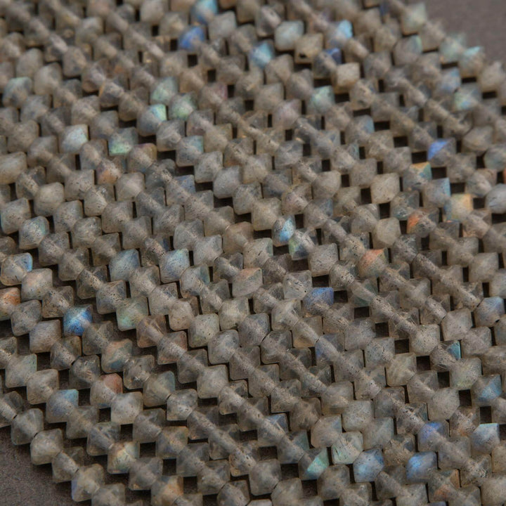 Labradorite · Microfaceted · Saucer · 3.5mm, 4mm, Tejas Beads, Beads