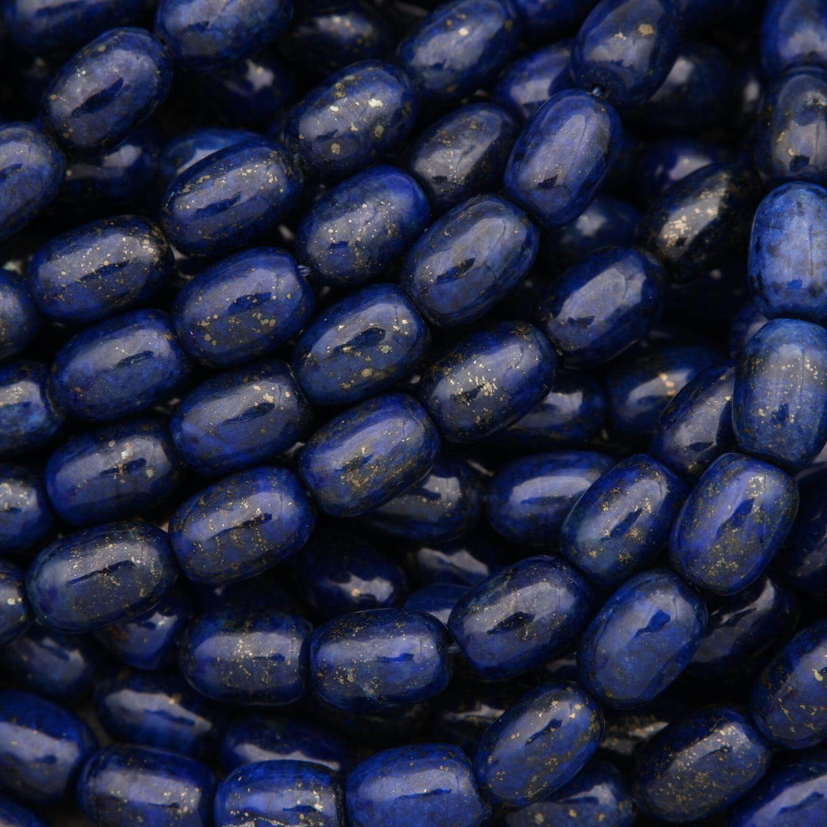Perles En Lapis Lazuli Véritable - Forme Ovale 14x26mm, Bleu Profond, Pour Bijoux Et Artisanat