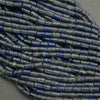 Blue lapis lazuli tube beads for jewelry making