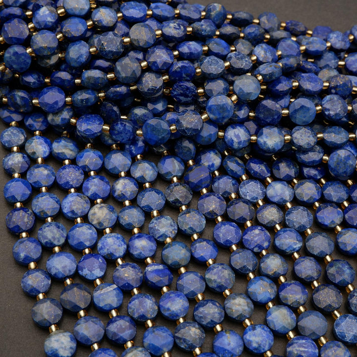 Lapis Lazuli · Faceted · Coin · 10mm, Tejas Beads, Beads