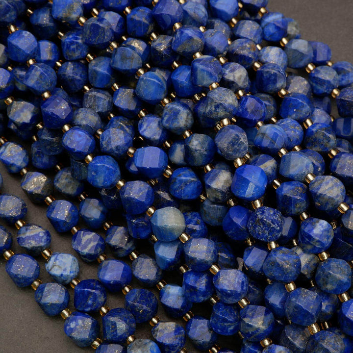 Lapis Lazuli · Faceted · Spiral Sphere · 10mm, 11mm, Tejas Beads, Beads