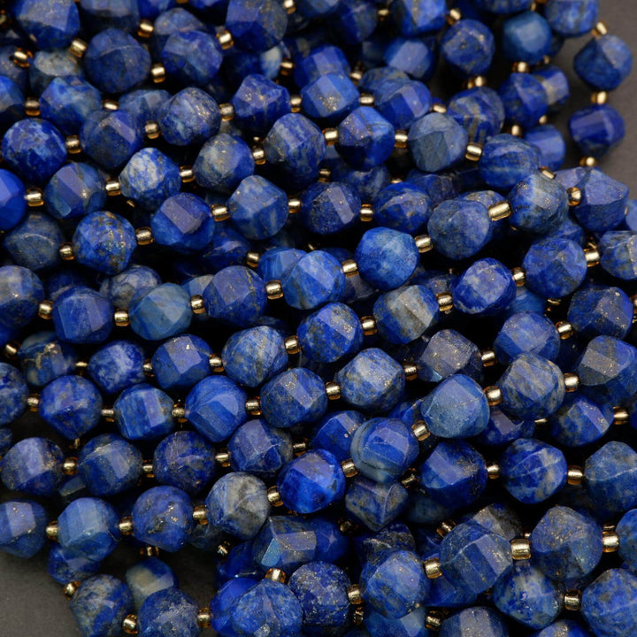 Lapis Lazuli · Faceted · Spiral Sphere · 10mm, 11mm, Tejas Beads, Beads