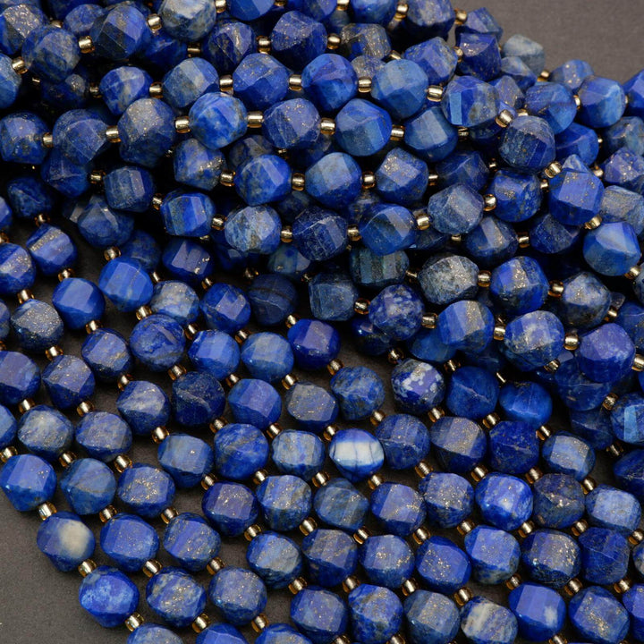 Lapis Lazuli · Faceted · Spiral Sphere · 10mm, 11mm, Tejas Beads, Beads