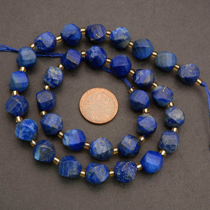 Lapis Lazuli · Faceted · Spiral Sphere · 10mm, 11mm, Tejas Beads, Beads