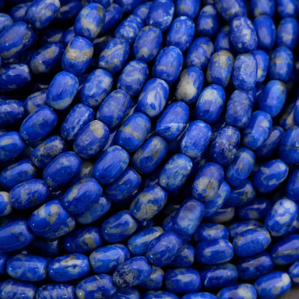 Close-up of blue beans with white specks