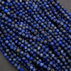 Close-up of blue beads on a dark background