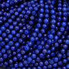 Close-up of blue faceted beads