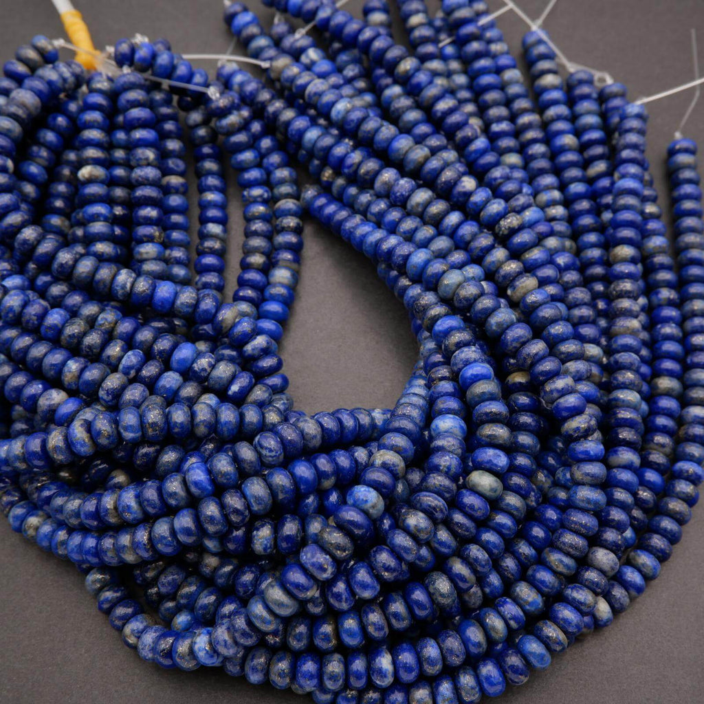 Blue lapis lazuli beads.