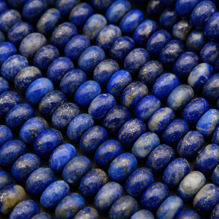 Blue lapis lazuli beads.