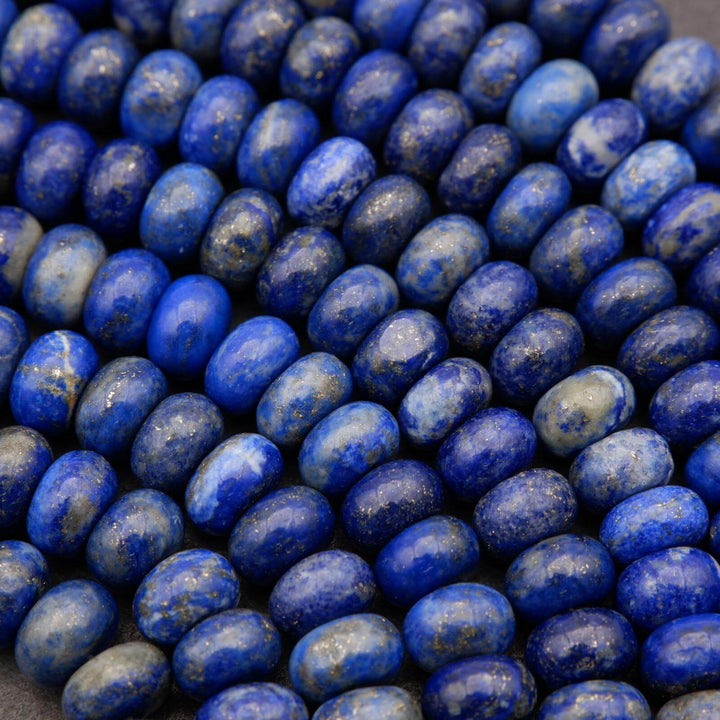 Blue lapis lazuli beads.