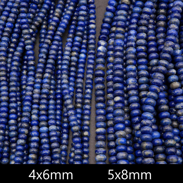 Blue lapis lazuli beads.