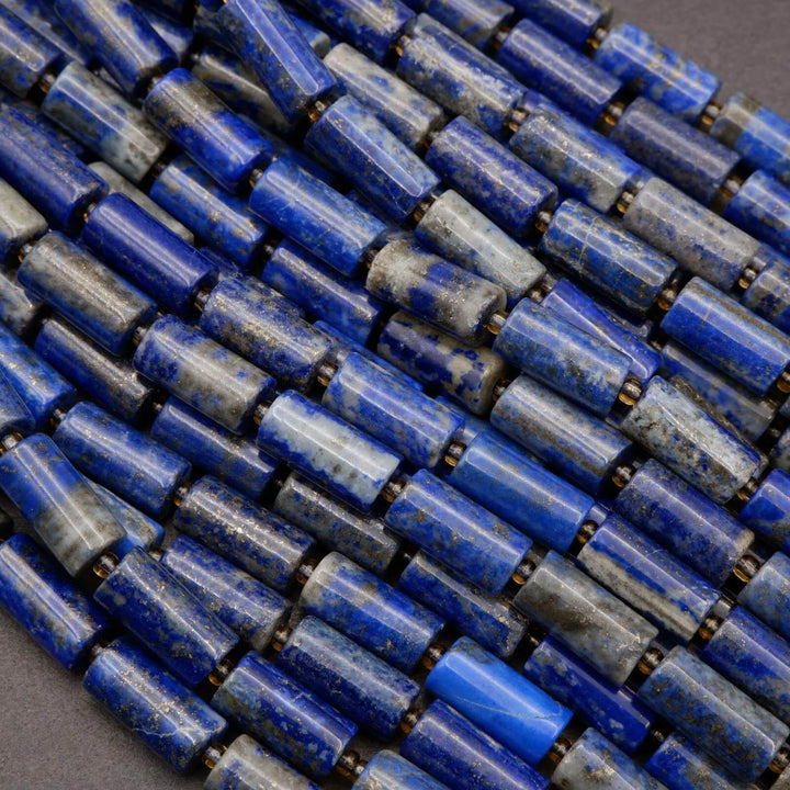 Lapis Lazuli · Smooth · Cylinder Tube · 6mm, 8mm, Tejas Beads, Beads