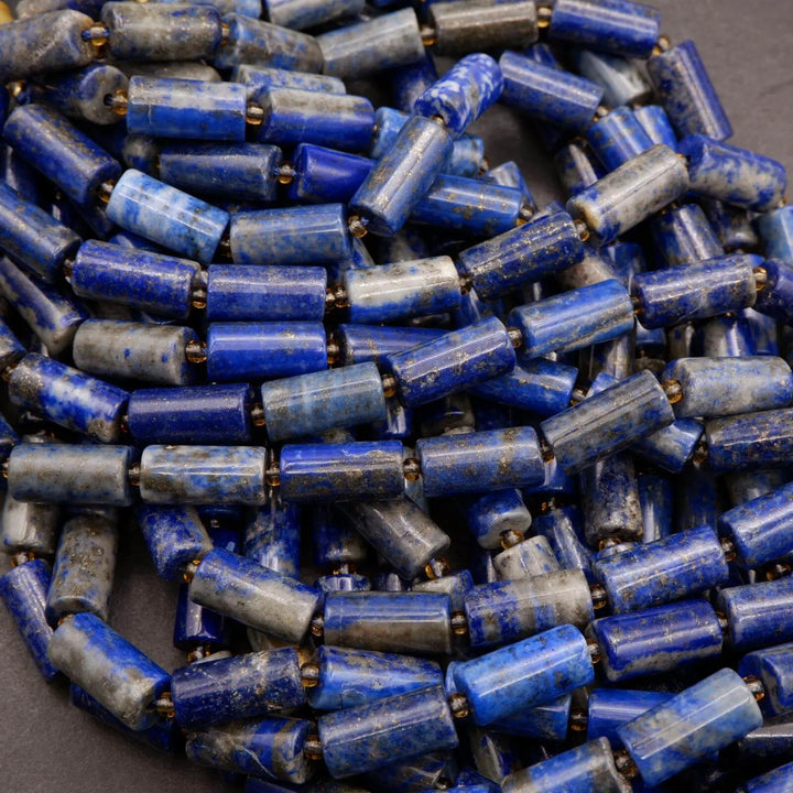 Lapis Lazuli · Smooth · Cylinder Tube · 6mm, 8mm, Tejas Beads, Beads