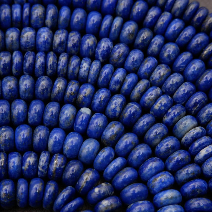 Lapis Lazuli · Smooth · Rondelle · 8mm, Tejas Beads, Beads