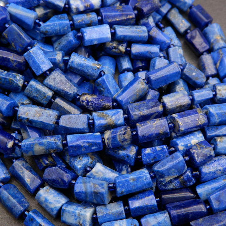 Lapis Lazuli · Smooth · Freeform Tube · 8mm, Tejas Beads, Beads