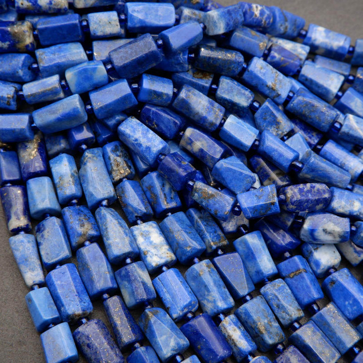 Lapis Lazuli · Smooth · Freeform Tube · 8mm, Tejas Beads, Beads