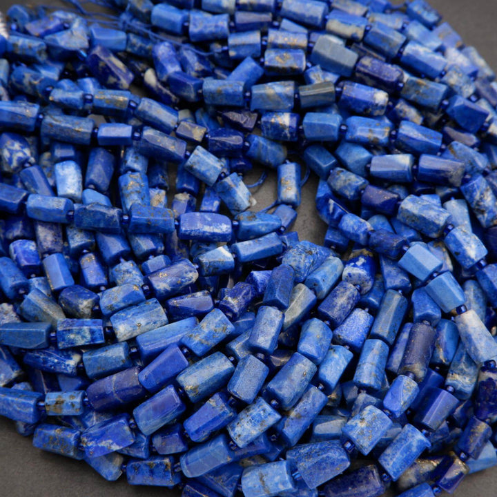 Lapis Lazuli · Smooth · Freeform Tube · 8mm, Tejas Beads, Beads