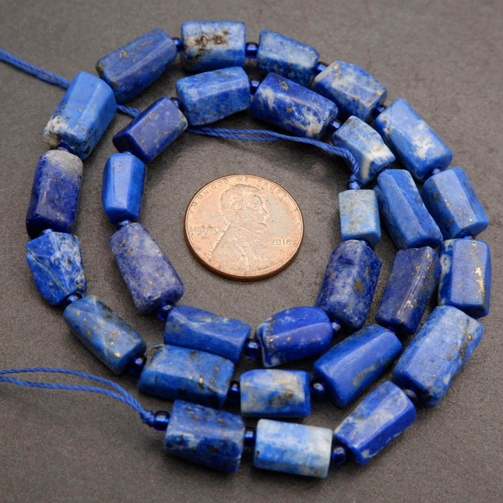 Lapis Lazuli · Smooth · Freeform Tube · 8mm, Tejas Beads, Beads
