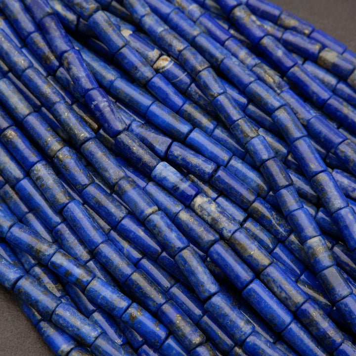 Lapis Lazuli · Smooth · Tube · 5mm, Tejas Beads, Beads