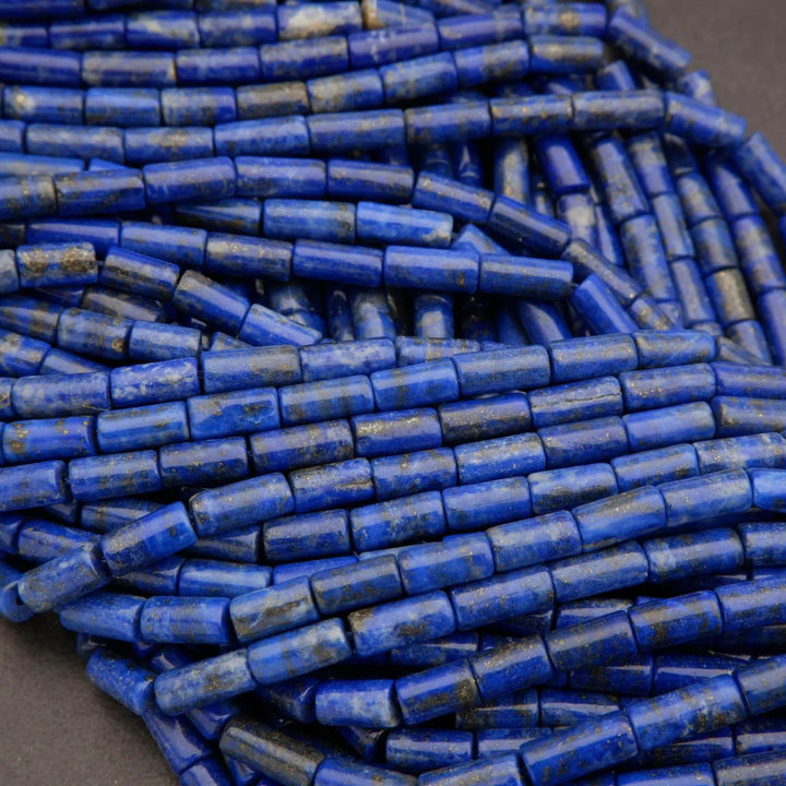 Lapis Lazuli · Smooth · Tube · 5mm, Tejas Beads, Beads