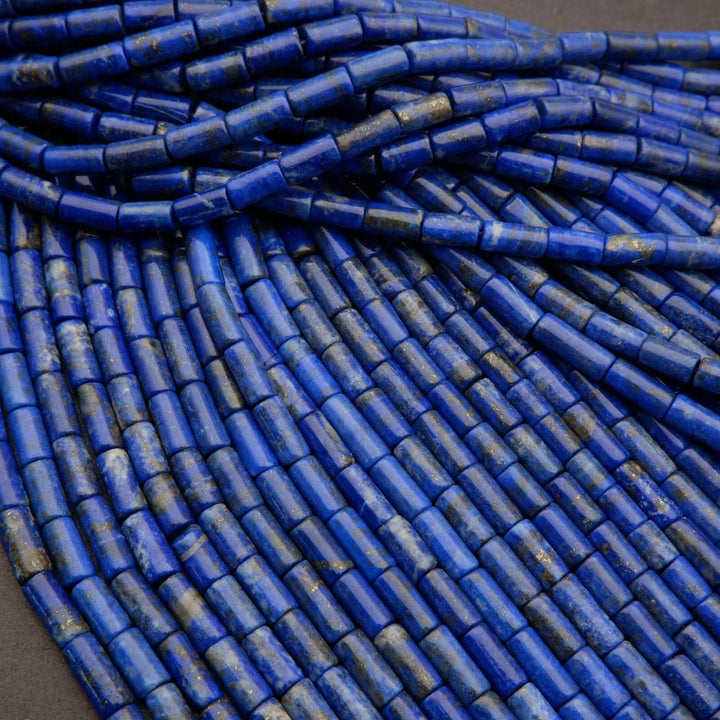 Lapis Lazuli · Smooth · Tube · 5mm, Tejas Beads, Beads