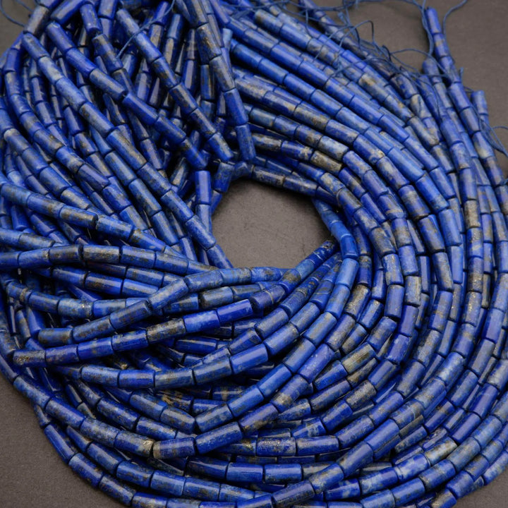 Lapis Lazuli · Smooth · Tube · 5mm, Tejas Beads, Beads