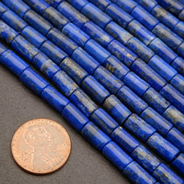 Lapis Lazuli · Smooth · Tube · 5mm, Tejas Beads, Beads