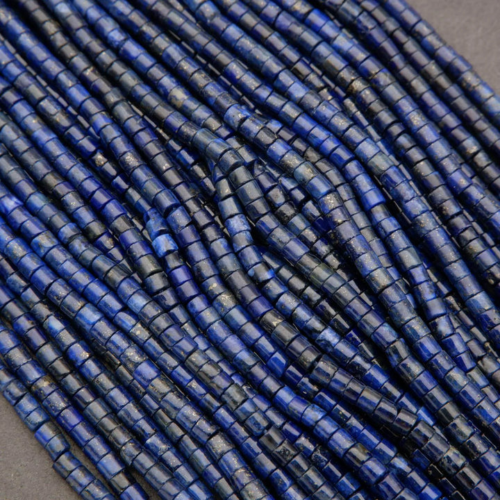 Lapis Lazuli A · Smooth · Tube · 4mm, Tejas Beads, Beads