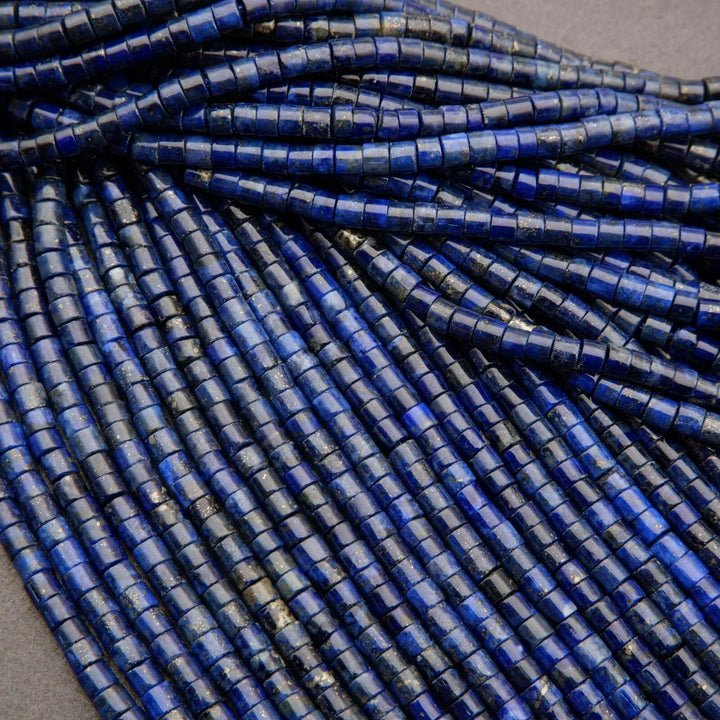 Lapis Lazuli A · Smooth · Tube · 4mm, Tejas Beads, Beads