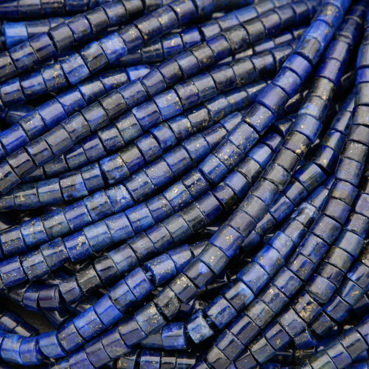 Lapis Lazuli A · Smooth · Tube · 4mm, Tejas Beads, Beads