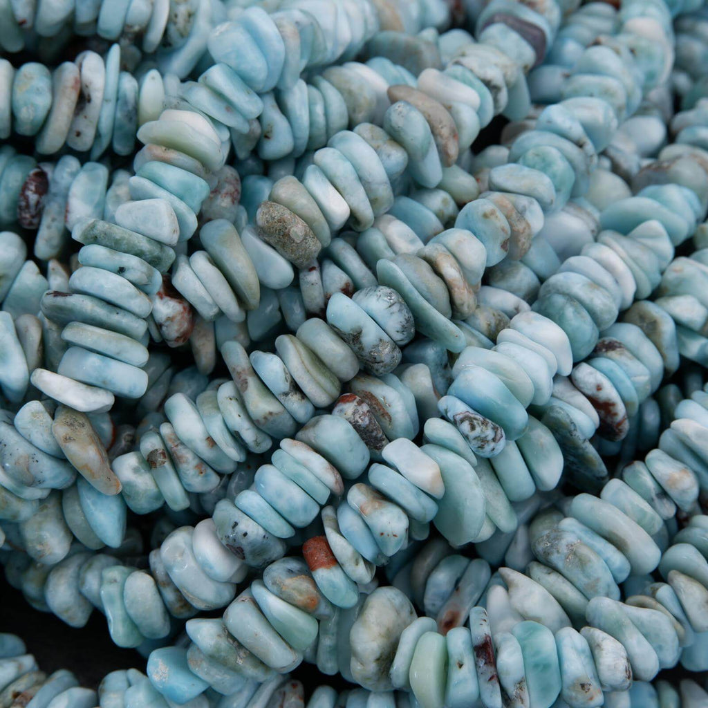Close-up of turquoise stone beads