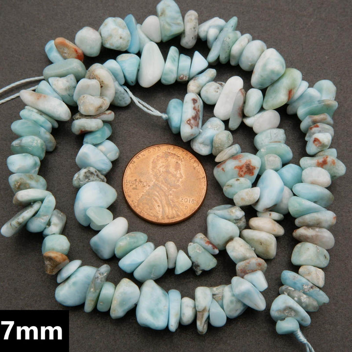 Larimar · Smooth · Chips · 7mm, 12mm, Tejas Beads, Beads