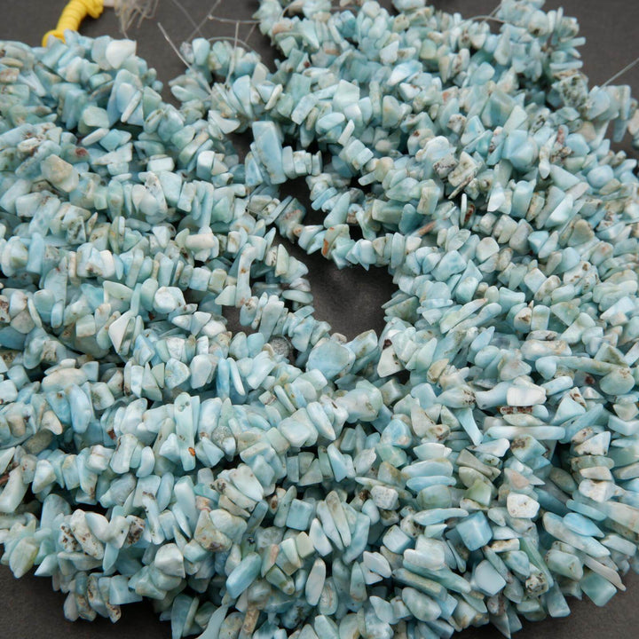 Larimar · Smooth · Freeform Chips · 7mm, Tejas Beads, Beads