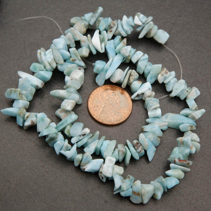 Larimar · Smooth · Freeform Chips · 7mm, Tejas Beads, Beads