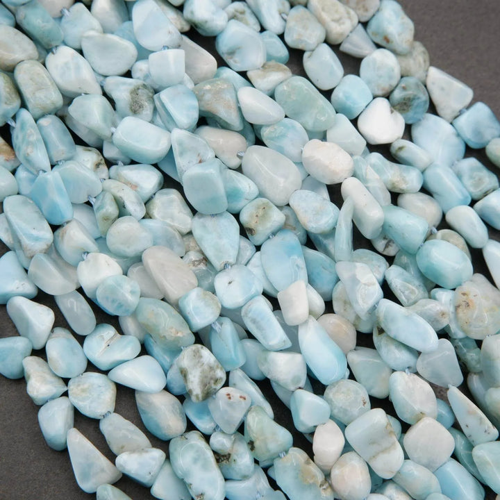 Larimar · Smooth · Pebble Chips · 7mm, Tejas Beads, Beads