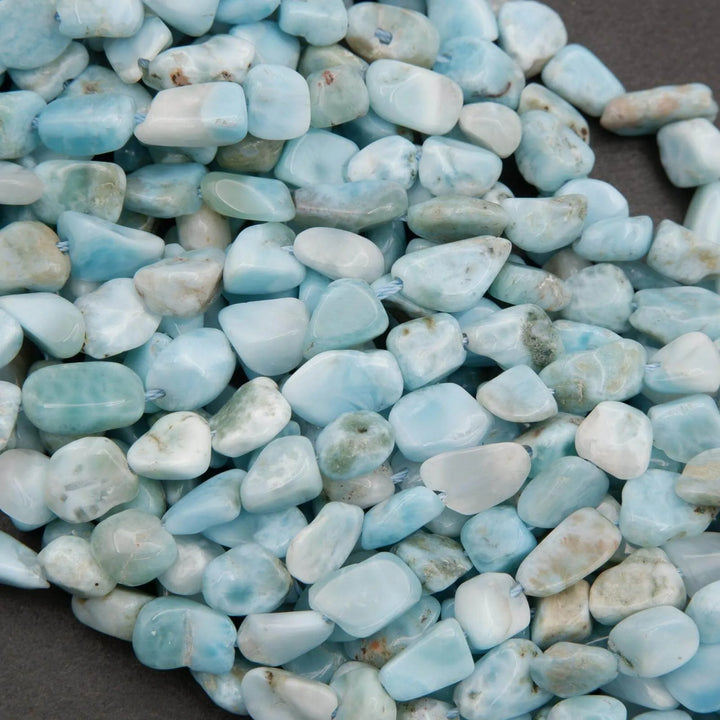 Larimar · Smooth · Pebble Chips · 7mm, Tejas Beads, Beads