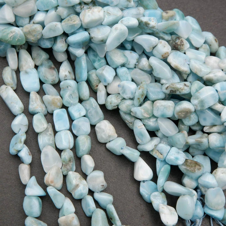 Larimar · Smooth · Pebble Chips · 7mm, Tejas Beads, Beads