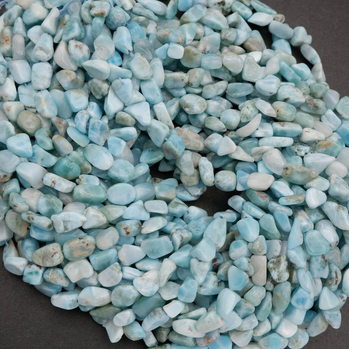 Larimar · Smooth · Pebble Chips · 7mm, Tejas Beads, Beads