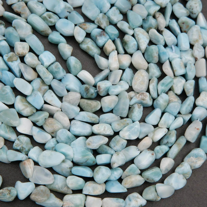 Larimar · Smooth · Pebble Chips · 7mm, Tejas Beads, Beads