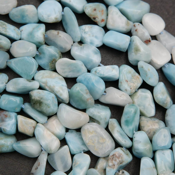 Larimar · Smooth · Pebble Chips · 7mm, Tejas Beads, Beads