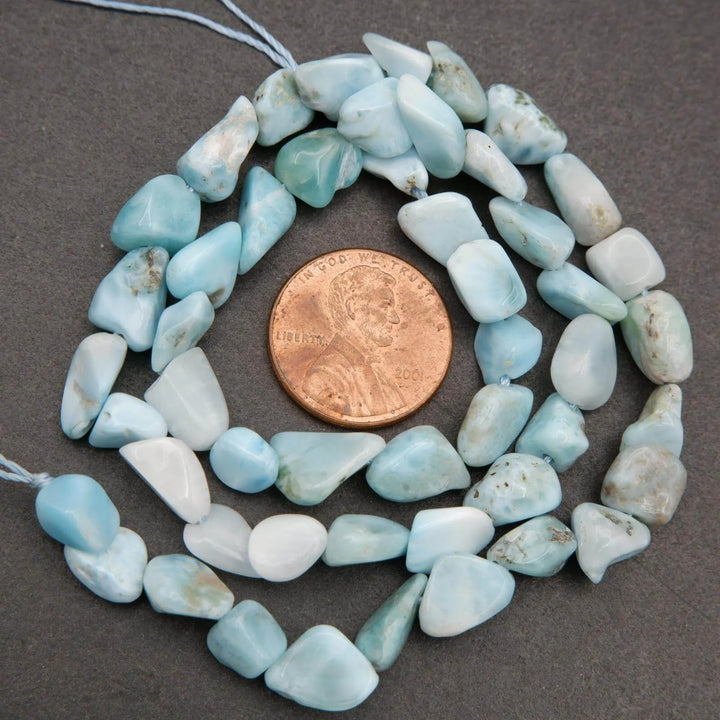 Larimar · Smooth · Pebble Chips · 7mm, Tejas Beads, Beads