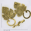 Gold leaf toggle clasp jewelry findings.